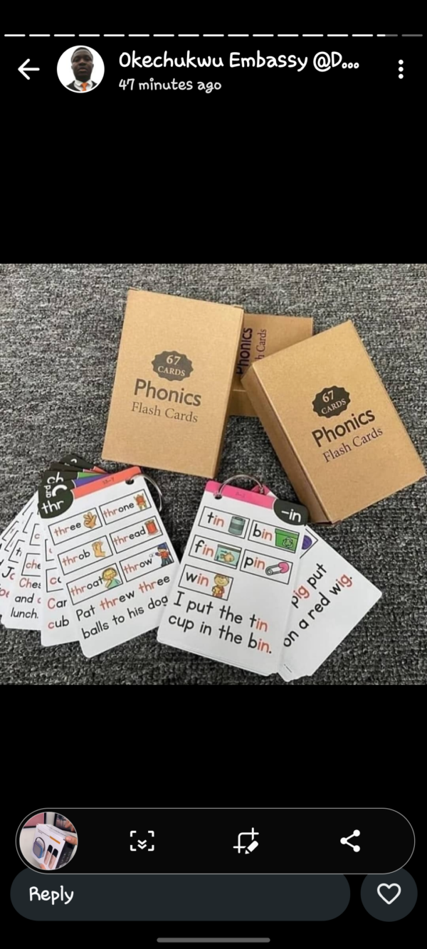 Phonics flashcard
