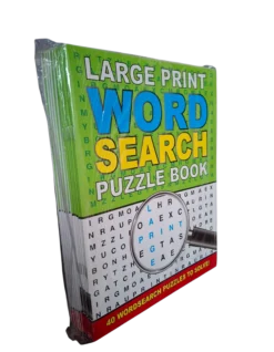 One dozen of large print word search puzzle