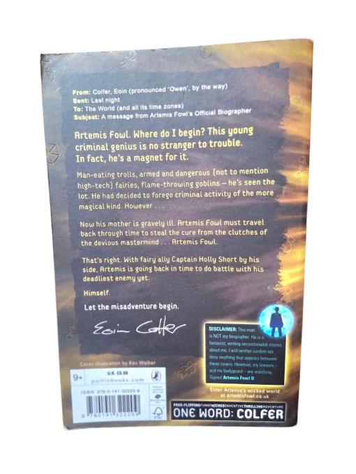 EOIN COLFER - ARTEMIS FOWL AND THE TIME PARADOX - Image 2