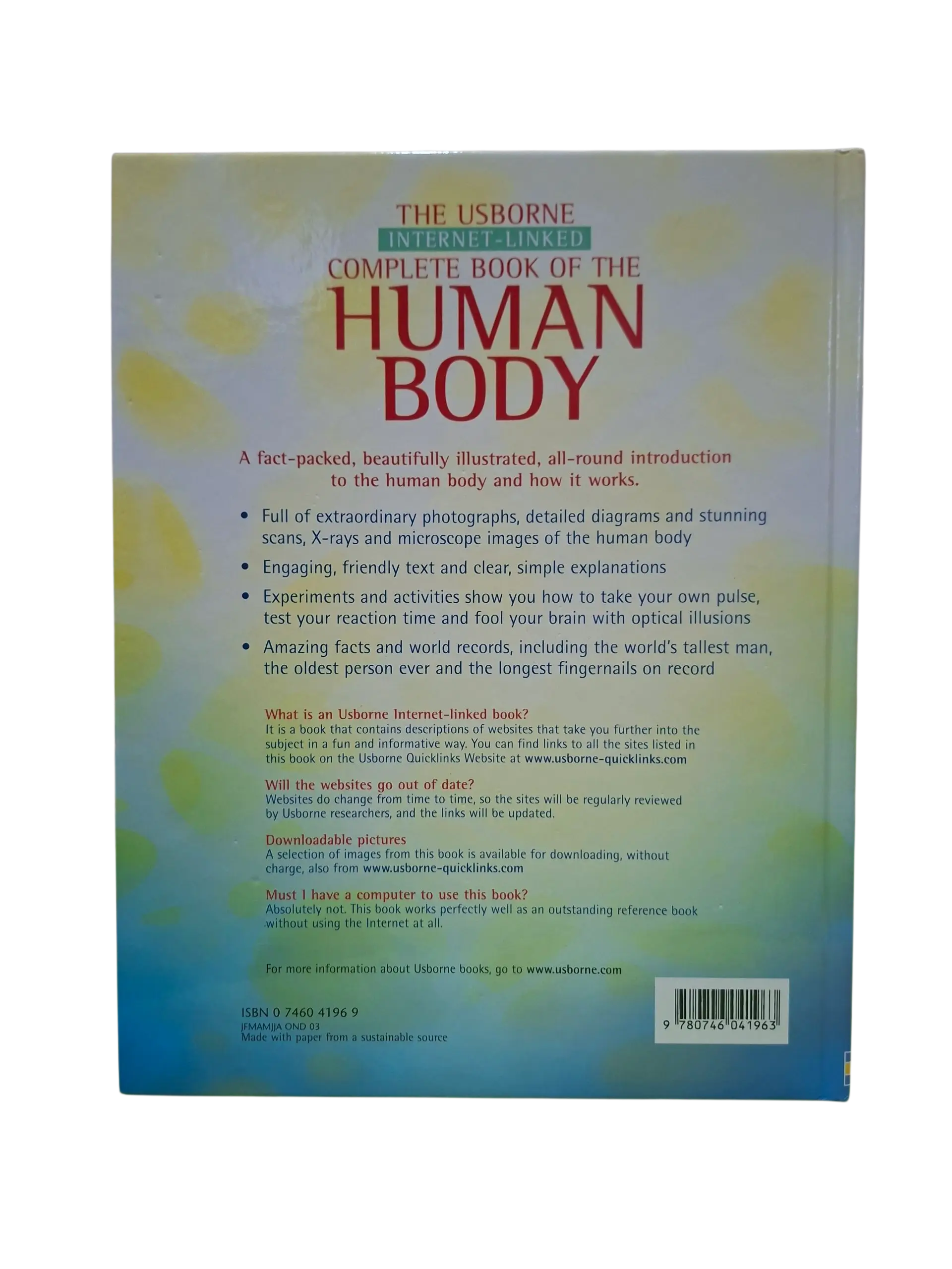 USBORNE: COMPLETE BOOK OF HUMAN BODY (Age 8 & Above) - Image 2