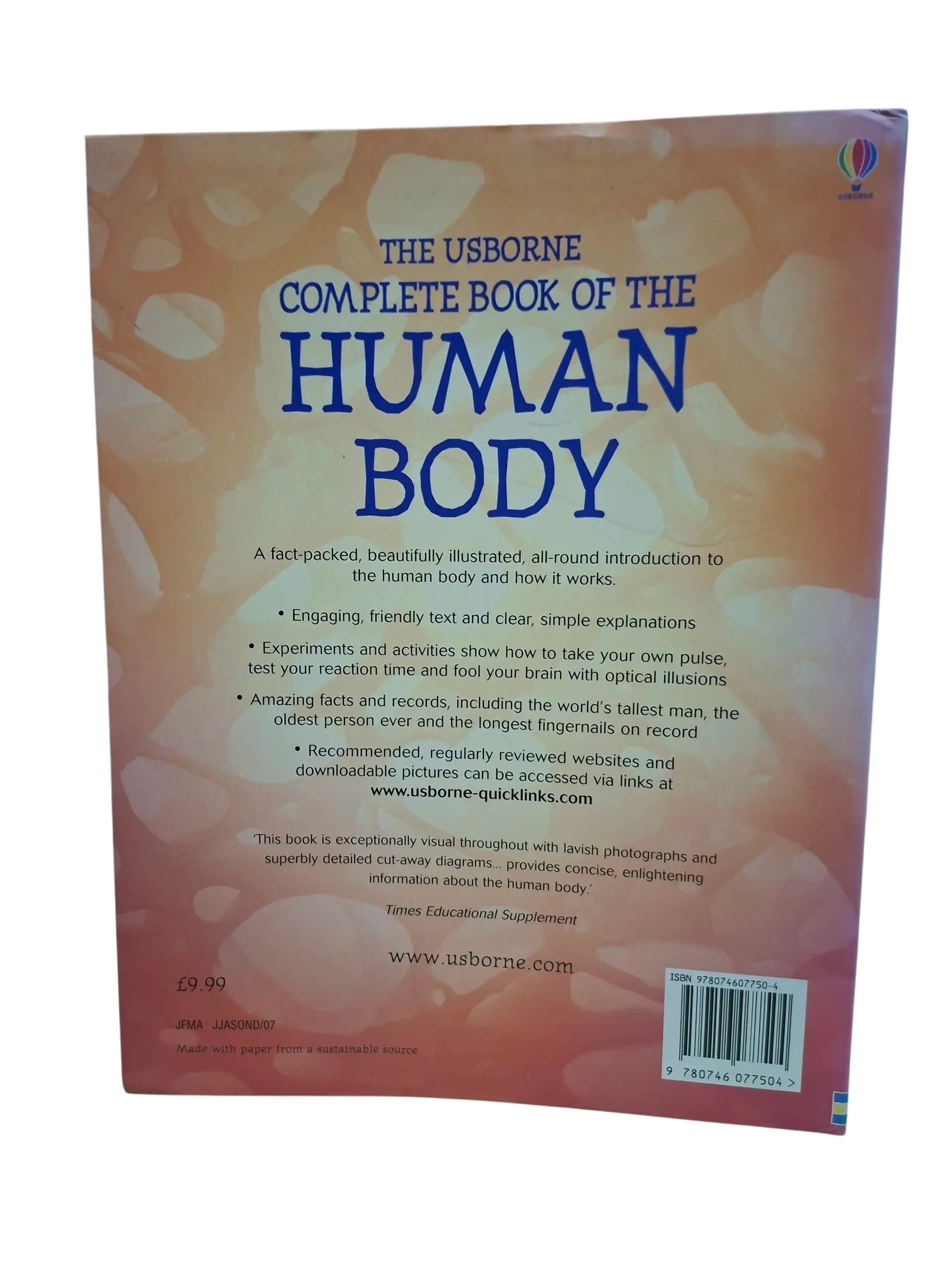 USBORNE: COMPLETE BOOK OF HUMAN BODY (Age 8 & Above) - Image 3