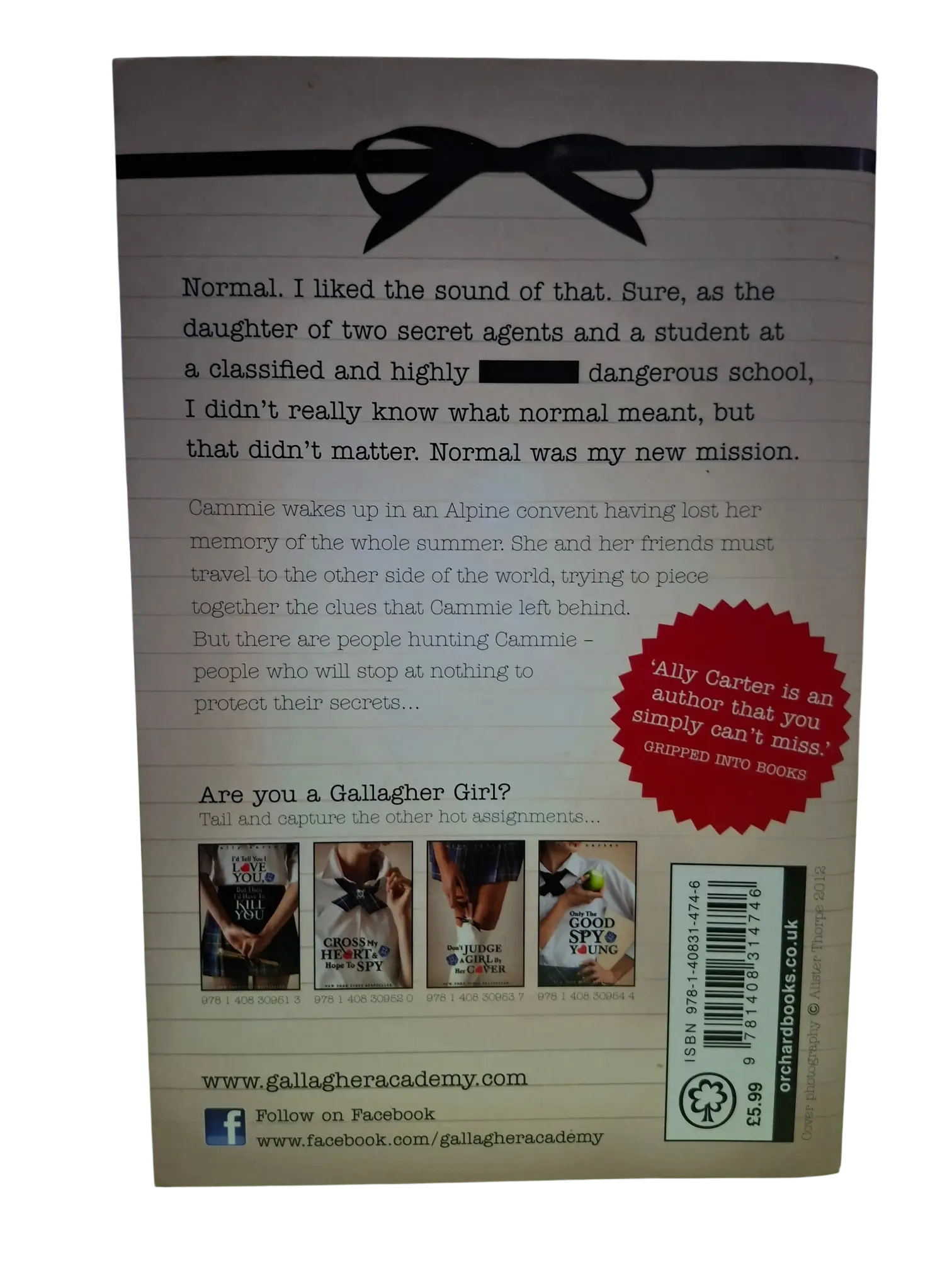 Ally Carter: Out of Sight Out of Time (Age 15 and Above) - Image 2