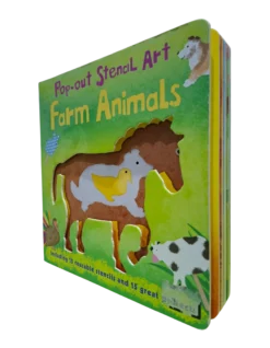 Pop-Out Stencil Art: Farm Animals (3 Years and Above)